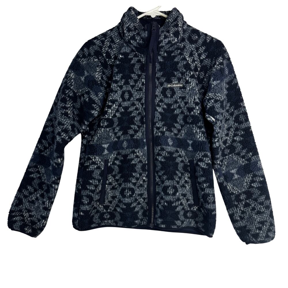 Columbia Sportswear Big Timber Peak Printed Sherpa Full Zip Jacket size XS